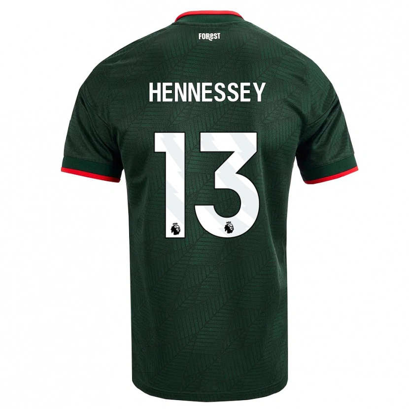 Danxen Herren Wayne Hennessey #13 Dunkelgrün Rot Auswärtstrikot Trikot 2026/27 T-Shirt Österreich