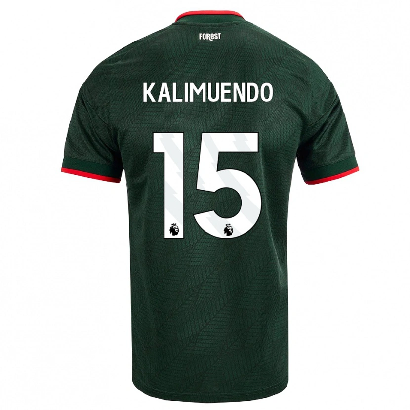 Danxen Herren Arnaud Kalimuendo #15 Dunkelgrün Rot Auswärtstrikot Trikot 2026/27 T-Shirt Österreich