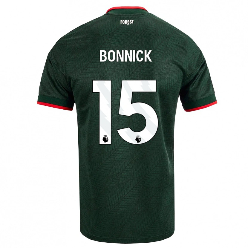Danxen Herren Azae Bonnick #15 Dunkelgrün Rot Auswärtstrikot Trikot 2026/27 T-Shirt Österreich
