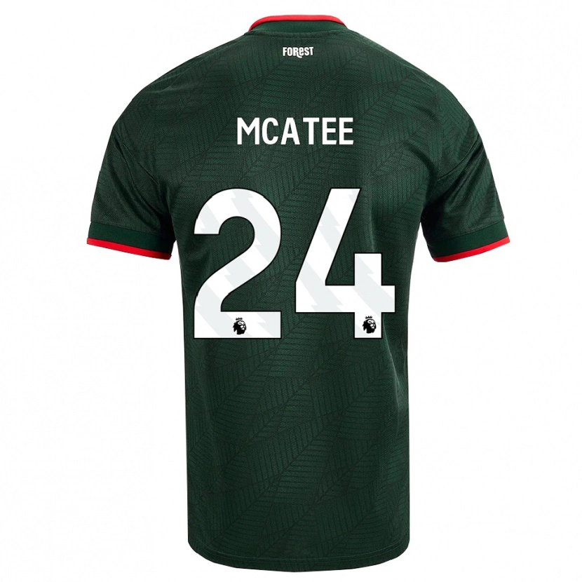 Danxen Herren James Mcatee #24 Dunkelgrün Rot Auswärtstrikot Trikot 2026/27 T-Shirt Österreich