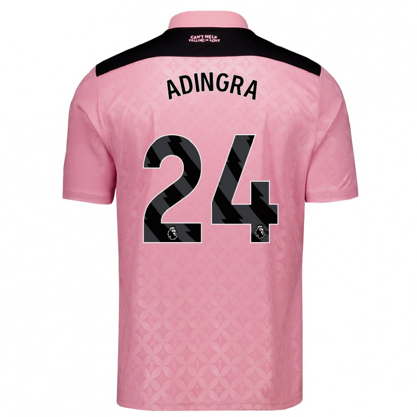 Danxen Herren Simon Adingra #24 Hellrosa Schwarz Auswärtstrikot Trikot 2026/27 T-Shirt Österreich