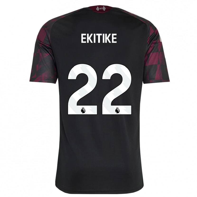 Danxen Herren Hugo Ekitiké #22 Schwarz Weiß Violett Ausweichtrikot Trikot 2026/27 T-Shirt Österreich