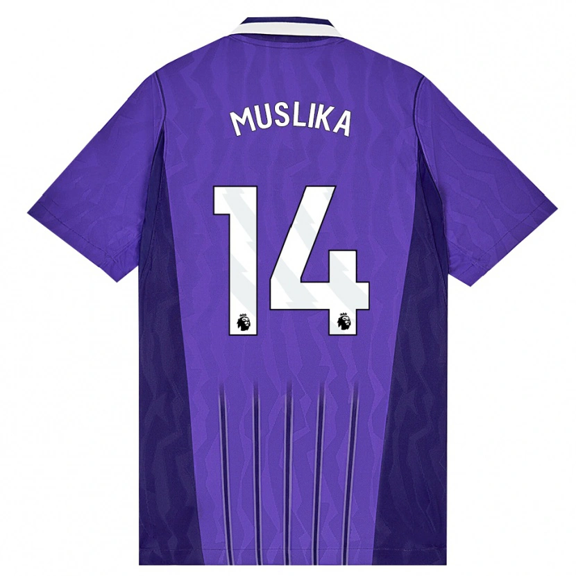Danxen Herren Armend Muslika #14 Violett Weiß Ausweichtrikot Trikot 2026/27 T-Shirt Österreich