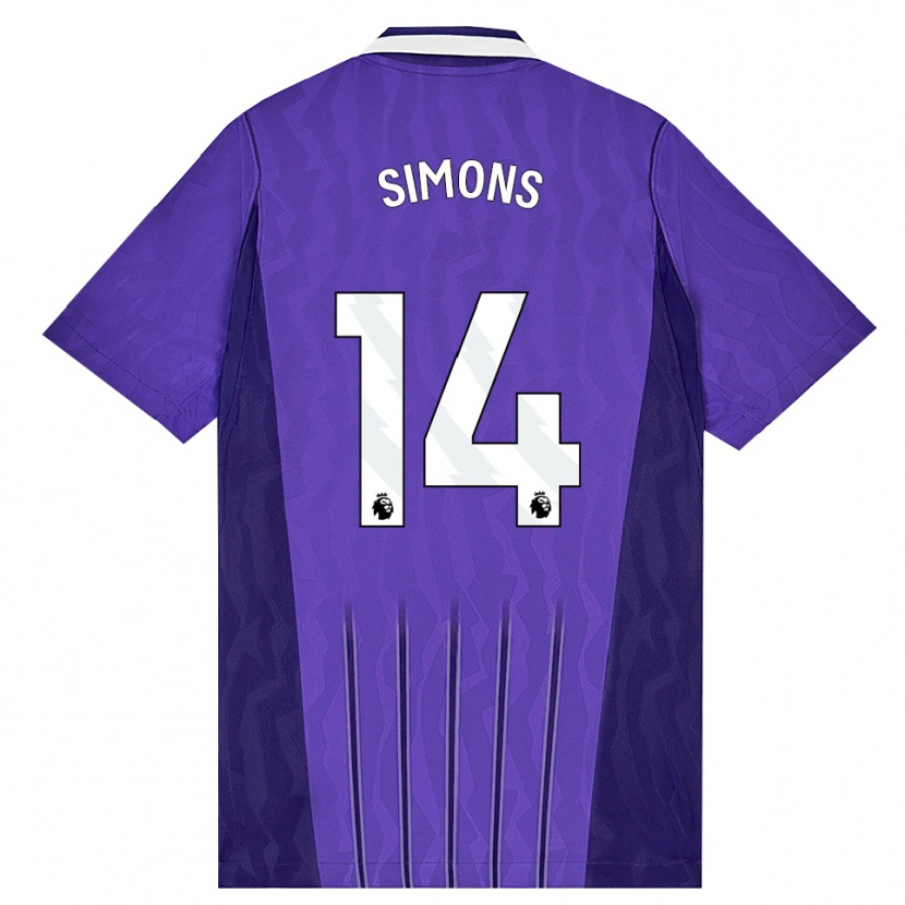 Danxen Herren Zach Simons #14 Violett Weiß Ausweichtrikot Trikot 2026/27 T-Shirt Österreich