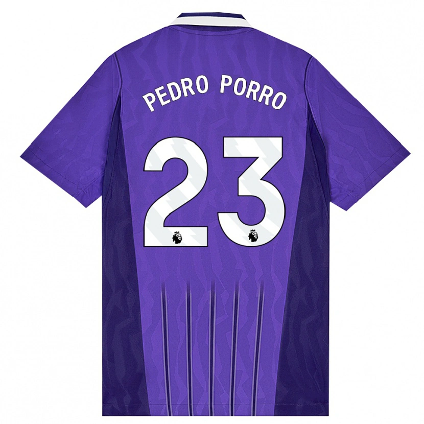 Danxen Herren Pedro Porro #23 Violett Weiß Ausweichtrikot Trikot 2026/27 T-Shirt Österreich