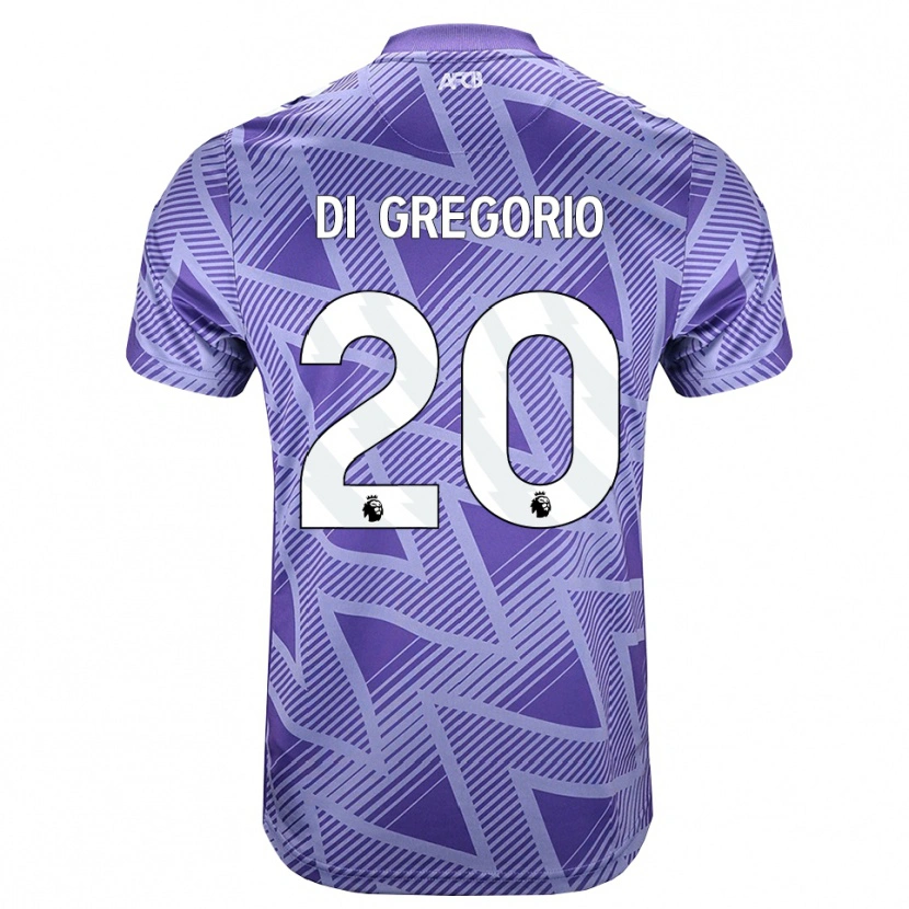 Danxen Herren Michele Di Gregorio #20 Blassesviolett Rot Weiß Auswärtstrikot Trikot 2026/27 T-Shirt Österreich