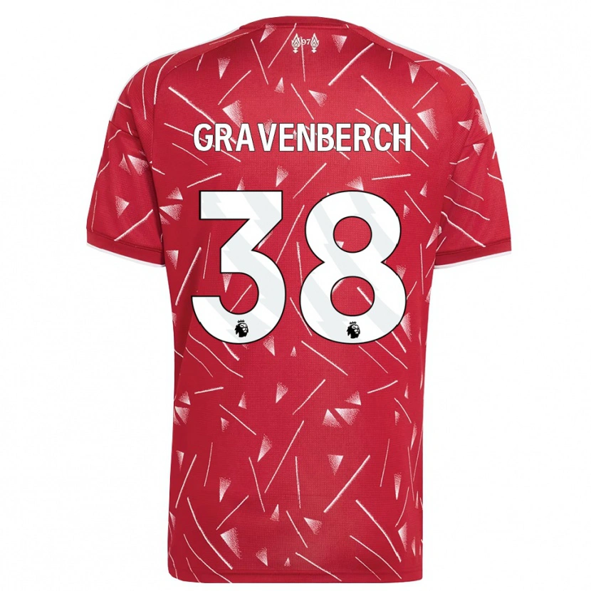 Danxen Damen Ryan Gravenberch #38 Weiß Rot Heimtrikot Trikot 2026/27 T-Shirt Österreich