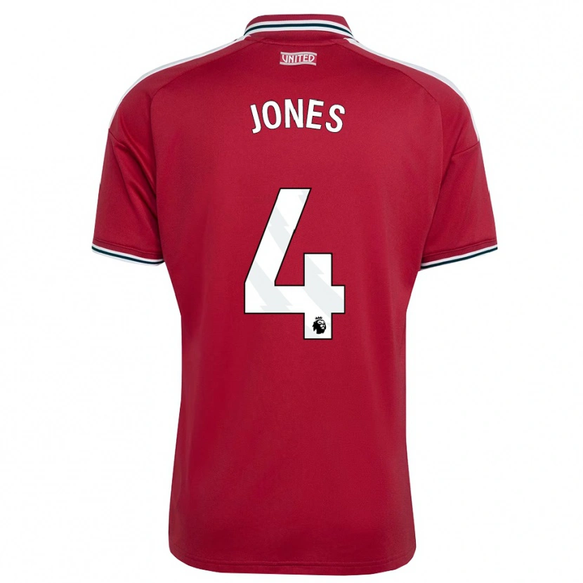 Danxen Damen Phil Jones #4 Rot Gelb Weiß Heimtrikot Trikot 2026/27 T-Shirt Österreich