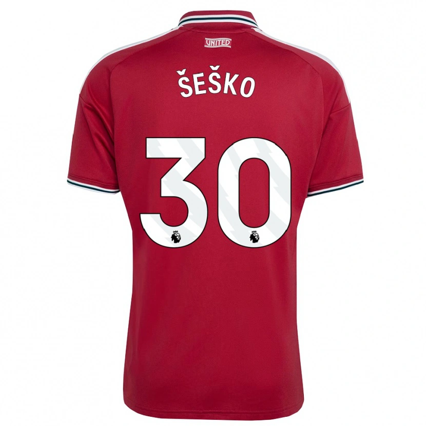 Danxen Damen Benjamin Sesko #30 Rot Gelb Weiß Heimtrikot Trikot 2026/27 T-Shirt Österreich