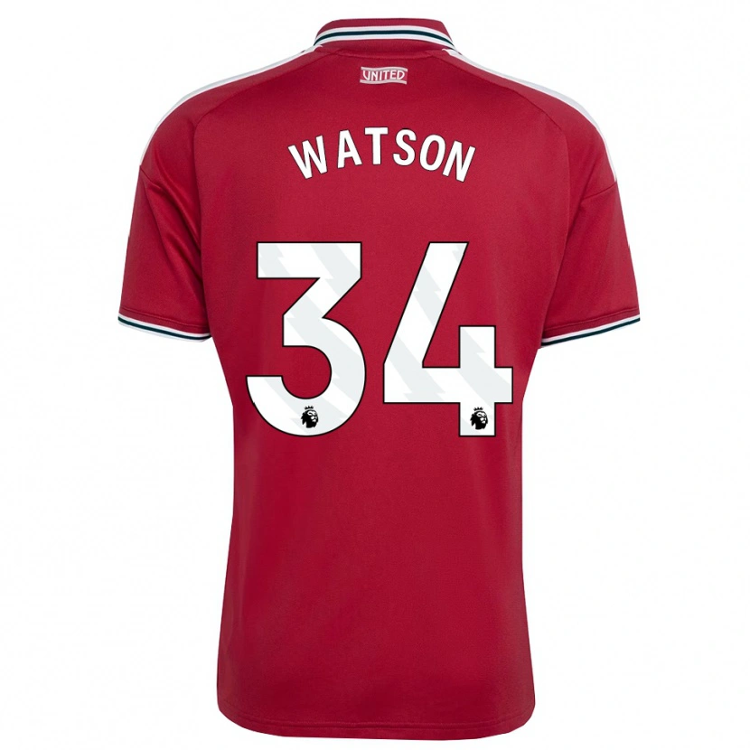 Danxen Damen Emma Watson #34 Rot Gelb Weiß Heimtrikot Trikot 2026/27 T-Shirt Österreich