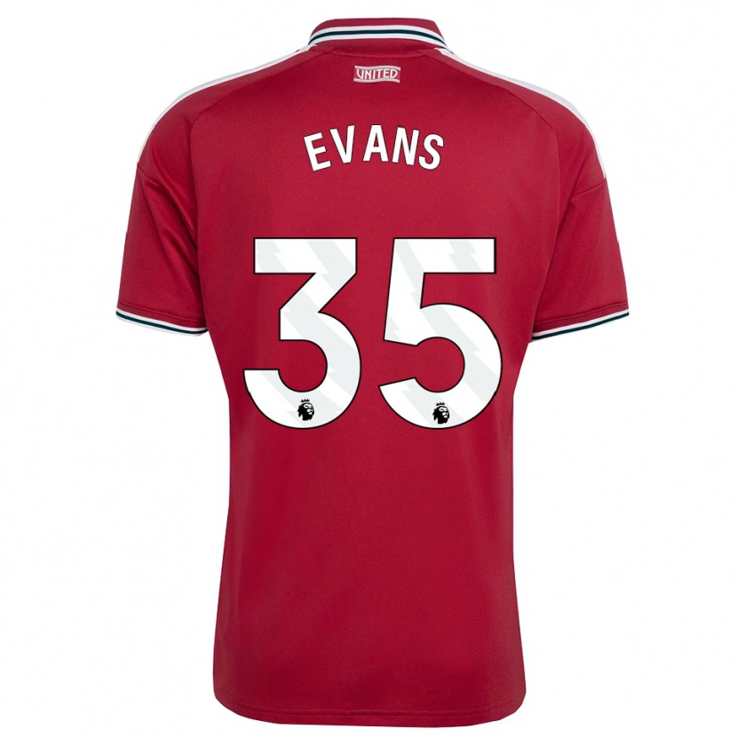 Danxen Damen Jonny Evans #35 Rot Gelb Weiß Heimtrikot Trikot 2026/27 T-Shirt Österreich