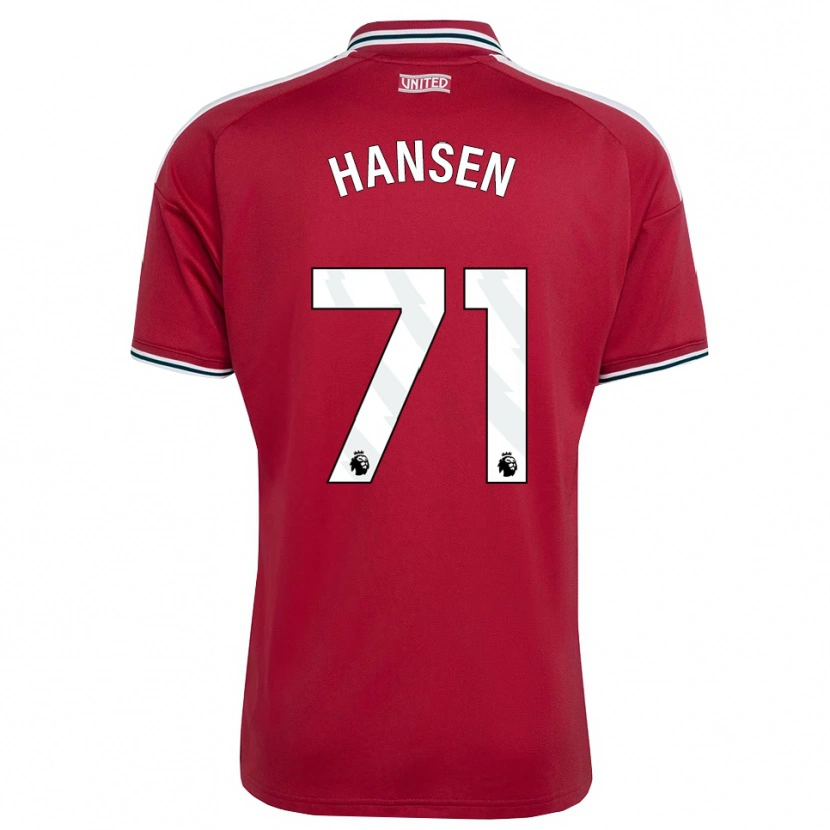 Danxen Damen Isak Hansen-Aaroen #71 Rot Gelb Weiß Heimtrikot Trikot 2026/27 T-Shirt Österreich