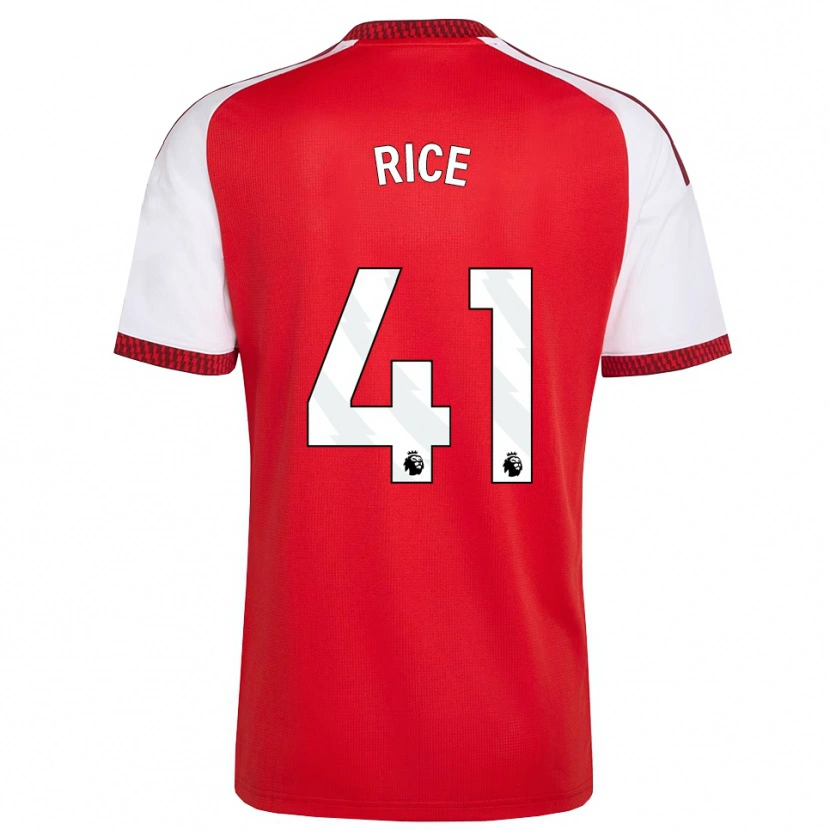 Danxen Damen Declan Rice #41 Rot Weiß Schwarz Heimtrikot Trikot 2026/27 T-Shirt Österreich