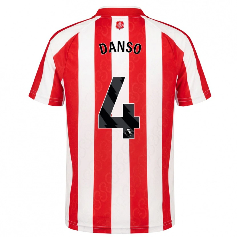 Danxen Damen Kevin Danso #4 Rot Weiß Schwarz Heimtrikot Trikot 2026/27 T-Shirt Österreich
