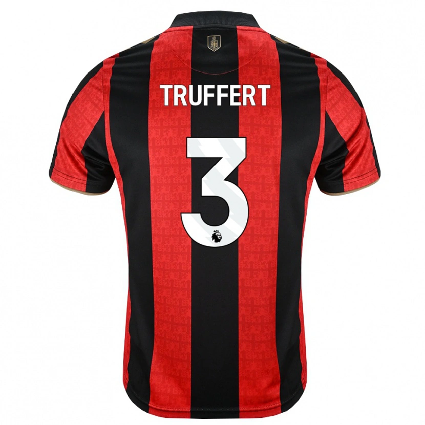 Danxen Damen Adrien Truffert #3 Goldgelb Rot Schwarz Heimtrikot Trikot 2026/27 T-Shirt Österreich