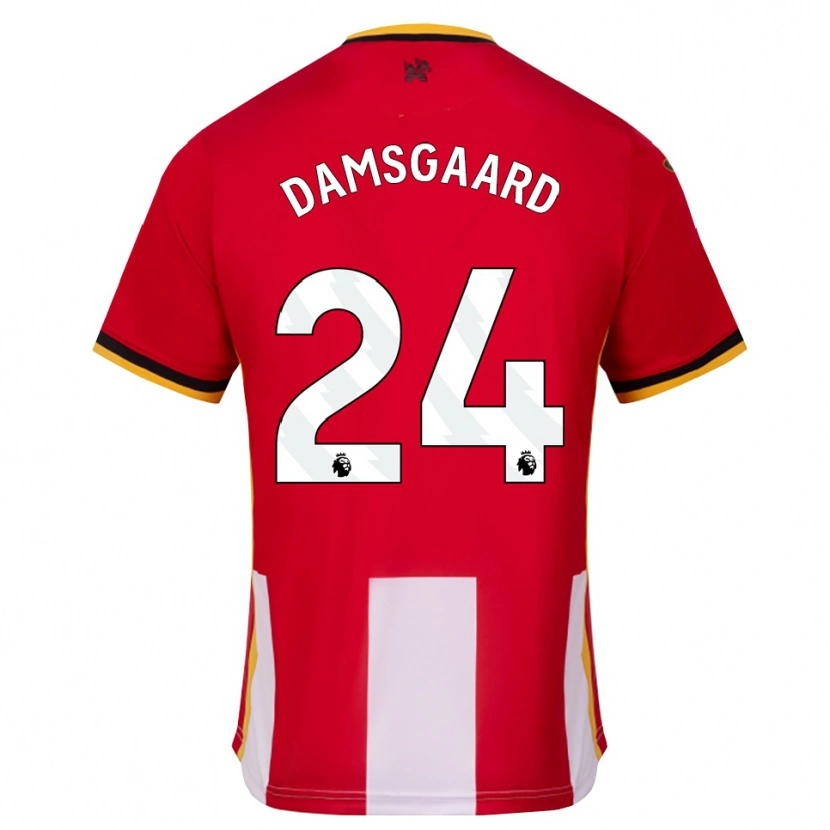 Danxen Damen Mikkel Damsgaard #24 Gelb Schwarz Rot Heimtrikot Trikot 2026/27 T-Shirt Österreich