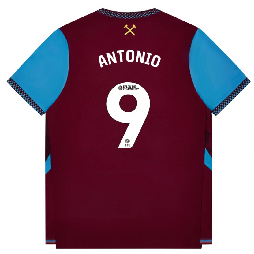 Danxen Damen Michail Antonio #9 Burgund Kornblumenblau Heimtrikot Trikot 2026/27 T-Shirt Österreich