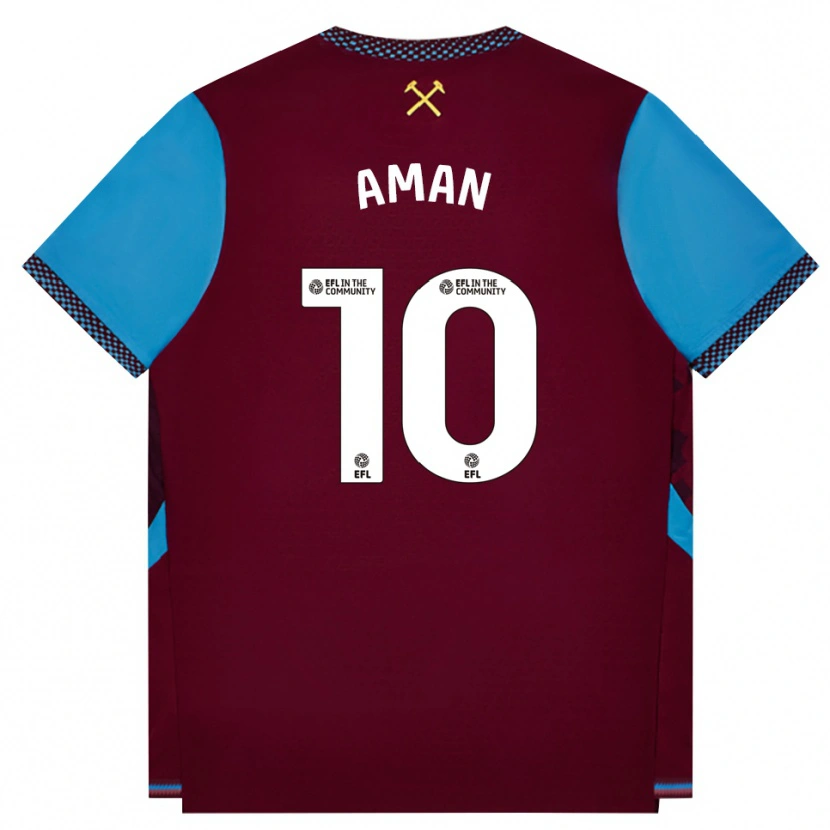 Danxen Damen Abdulkareem Aman #10 Burgund Kornblumenblau Heimtrikot Trikot 2026/27 T-Shirt Österreich