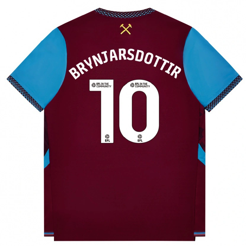 Danxen Damen Dagný Brynjarsdóttir #10 Burgund Kornblumenblau Heimtrikot Trikot 2026/27 T-Shirt Österreich
