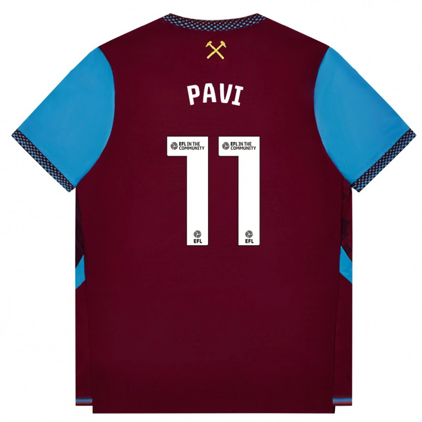 Danxen Damen Manuela Paví #11 Burgund Kornblumenblau Heimtrikot Trikot 2026/27 T-Shirt Österreich