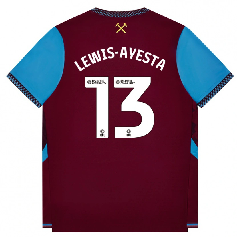 Danxen Damen Felix Lewis-Ayesta #13 Burgund Kornblumenblau Heimtrikot Trikot 2026/27 T-Shirt Österreich