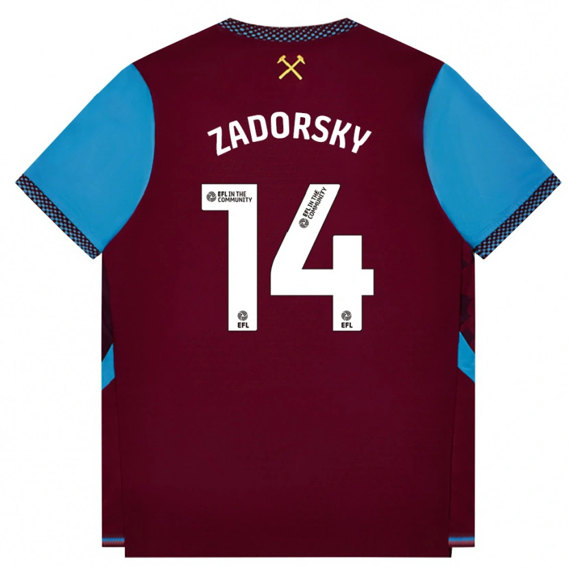 Danxen Damen Shelina Zadorsky #14 Burgund Kornblumenblau Heimtrikot Trikot 2026/27 T-Shirt Österreich