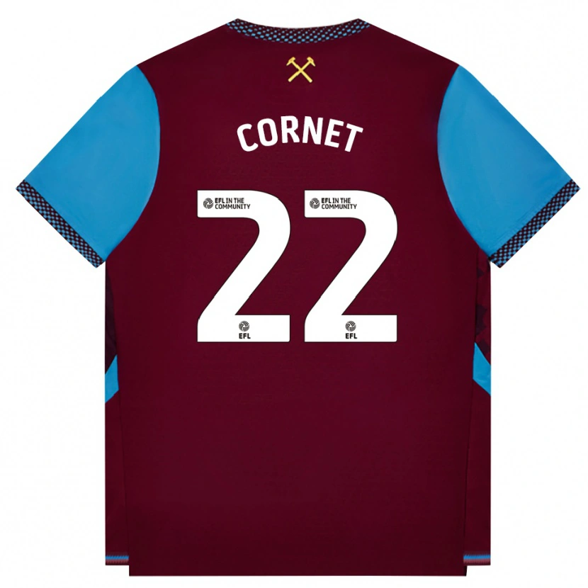 Danxen Damen Maxwel Cornet #22 Burgund Kornblumenblau Heimtrikot Trikot 2026/27 T-Shirt Österreich