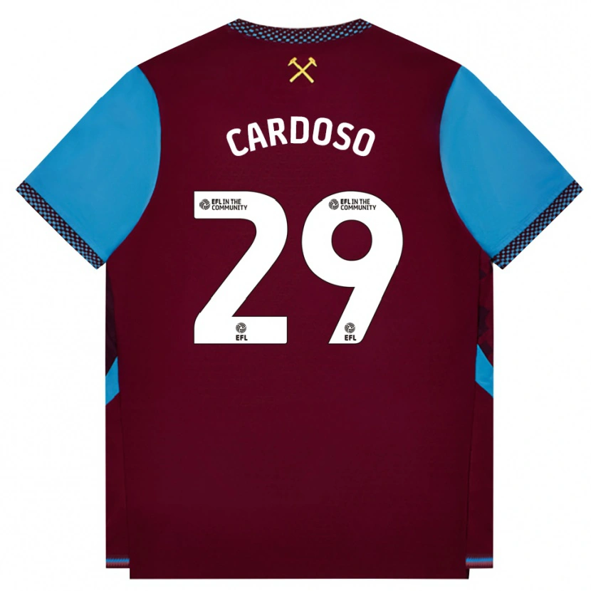 Danxen Damen Goncalo Cardoso #29 Burgund Kornblumenblau Heimtrikot Trikot 2026/27 T-Shirt Österreich