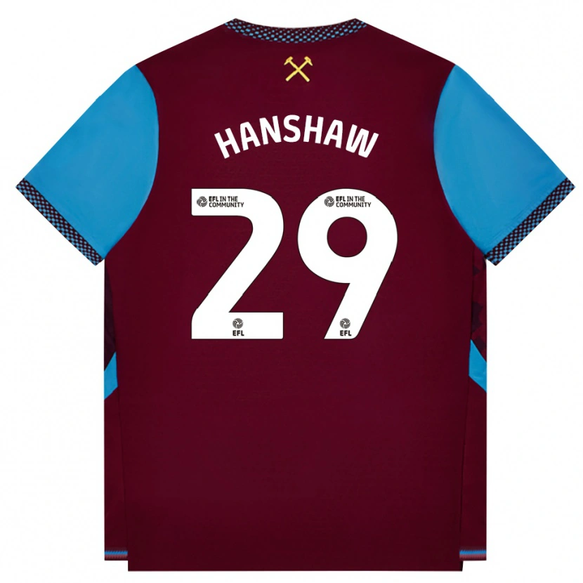 Danxen Damen Verena Hanshaw #29 Burgund Kornblumenblau Heimtrikot Trikot 2026/27 T-Shirt Österreich