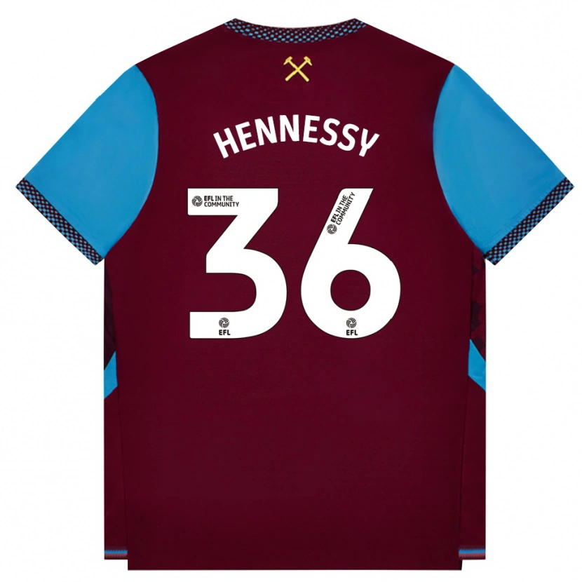 Danxen Damen Alexandra Hennessy #36 Burgund Kornblumenblau Heimtrikot Trikot 2026/27 T-Shirt Österreich
