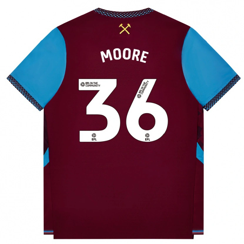 Danxen Damen Sean Moore #36 Burgund Kornblumenblau Heimtrikot Trikot 2026/27 T-Shirt Österreich