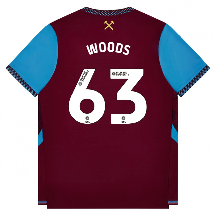 Danxen Damen Archie Woods #63 Burgund Kornblumenblau Heimtrikot Trikot 2026/27 T-Shirt Österreich