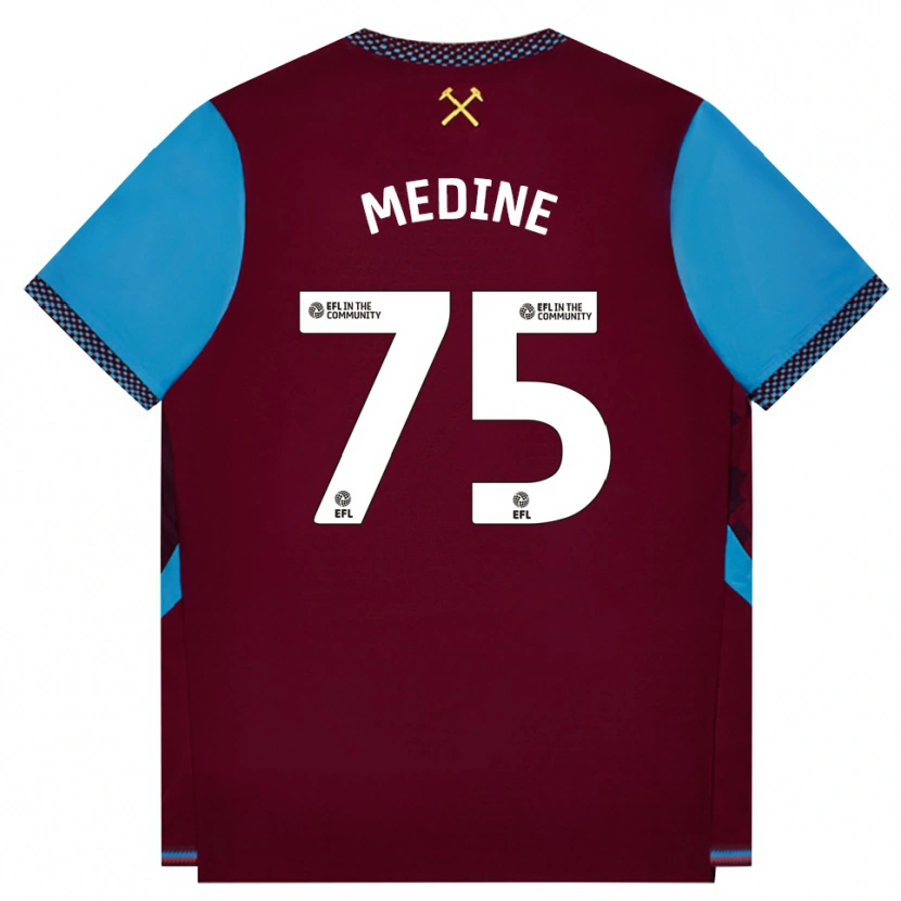 Danxen Damen Jethro Medine #75 Burgund Kornblumenblau Heimtrikot Trikot 2026/27 T-Shirt Österreich