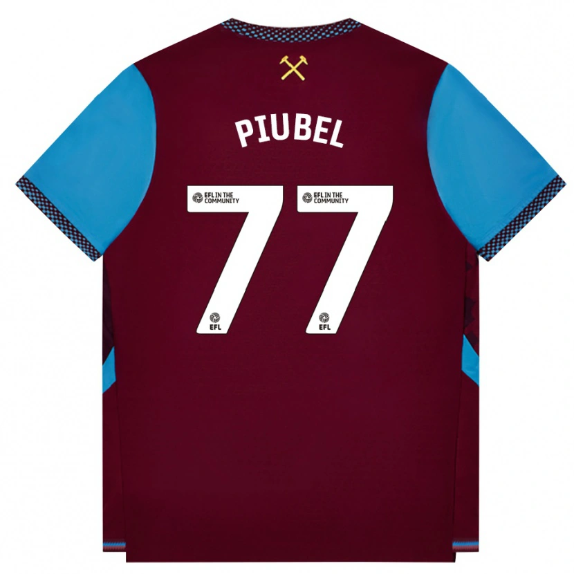 Danxen Damen Seraina Piubel #77 Burgund Kornblumenblau Heimtrikot Trikot 2026/27 T-Shirt Österreich
