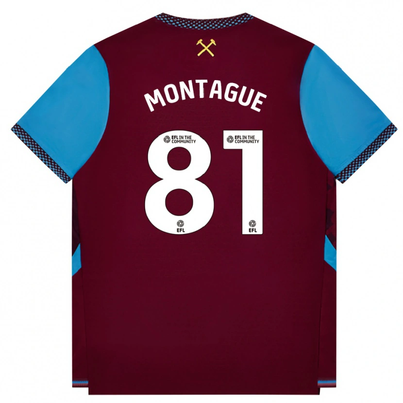 Danxen Damen Harry Montague #81 Burgund Kornblumenblau Heimtrikot Trikot 2026/27 T-Shirt Österreich