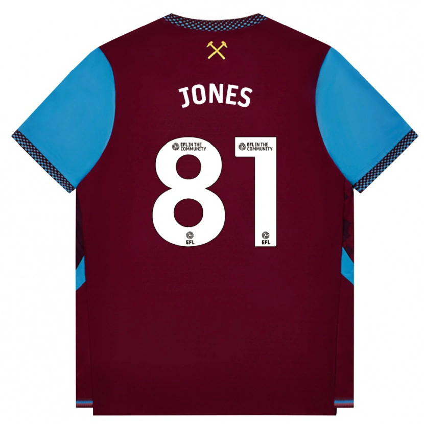 Danxen Damen Liam Jones #81 Burgund Kornblumenblau Heimtrikot Trikot 2026/27 T-Shirt Österreich