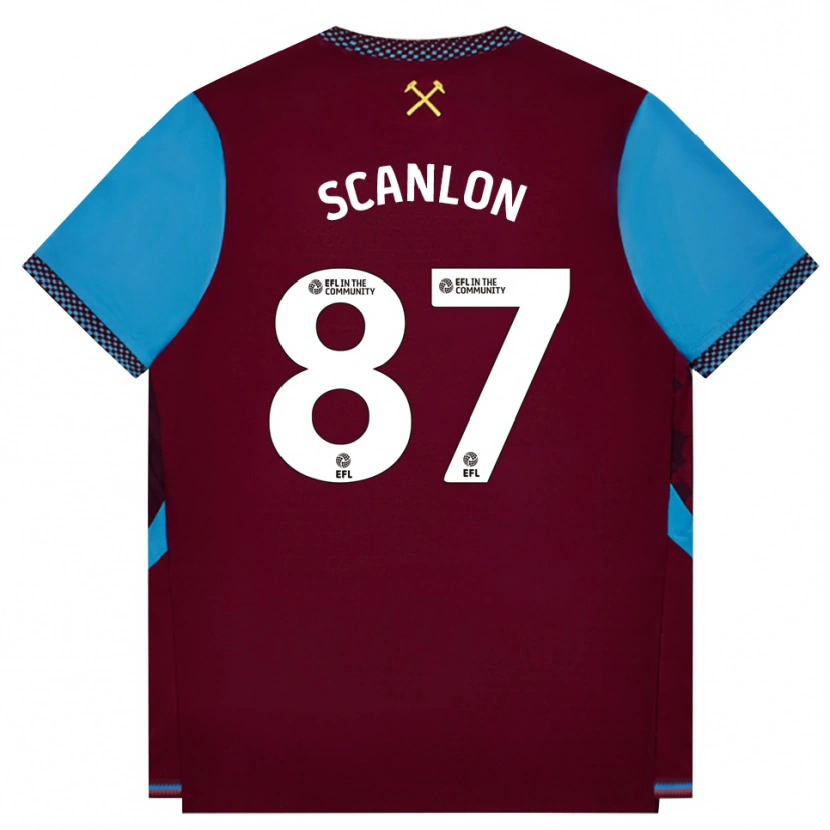 Danxen Damen Joe Scanlon #87 Burgund Kornblumenblau Heimtrikot Trikot 2026/27 T-Shirt Österreich