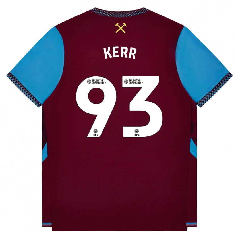 Danxen Damen Joel Kerr #93 Burgund Kornblumenblau Heimtrikot Trikot 2026/27 T-Shirt Österreich