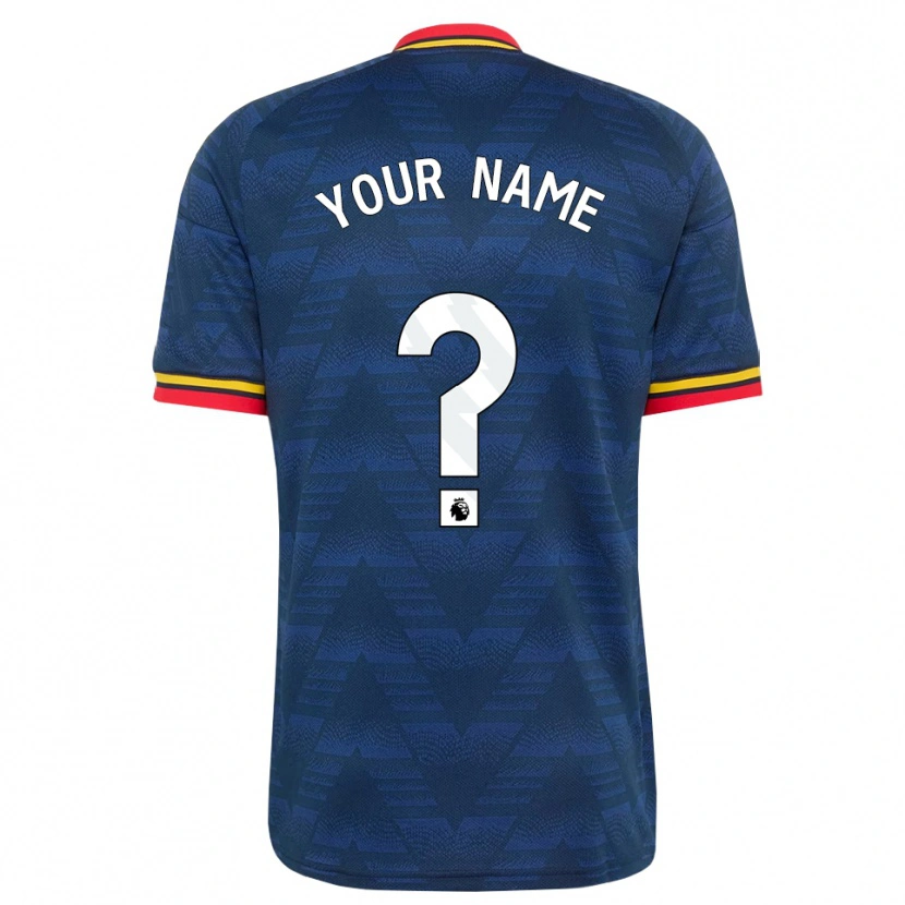 Danxen Damen Ihren Namen #0 Mitternachtsblau Gelb Rot Auswärtstrikot Trikot 2026/27 T-Shirt Österreich