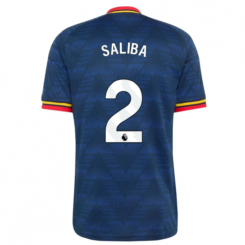 Danxen Damen William Saliba #2 Mitternachtsblau Gelb Rot Auswärtstrikot Trikot 2026/27 T-Shirt Österreich