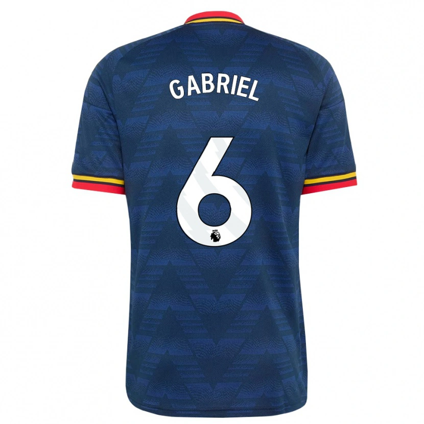 Danxen Damen Gabriel Magalhães #6 Mitternachtsblau Gelb Rot Auswärtstrikot Trikot 2026/27 T-Shirt Österreich