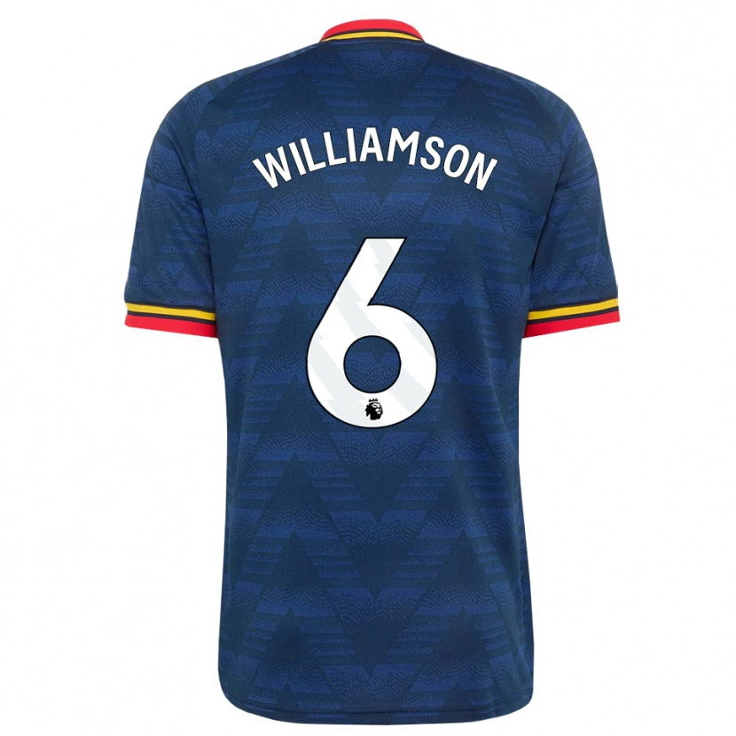 Danxen Damen Leah Williamson #6 Mitternachtsblau Gelb Rot Auswärtstrikot Trikot 2026/27 T-Shirt Österreich
