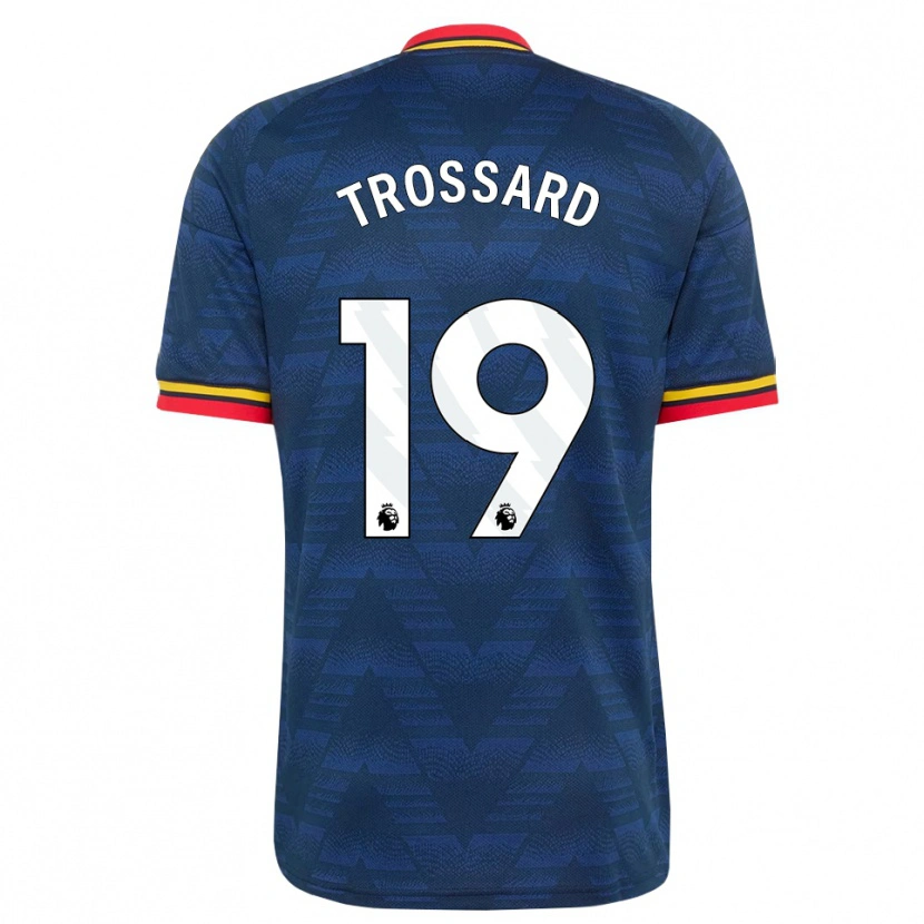 Danxen Damen Leandro Trossard #19 Mitternachtsblau Gelb Rot Auswärtstrikot Trikot 2026/27 T-Shirt Österreich