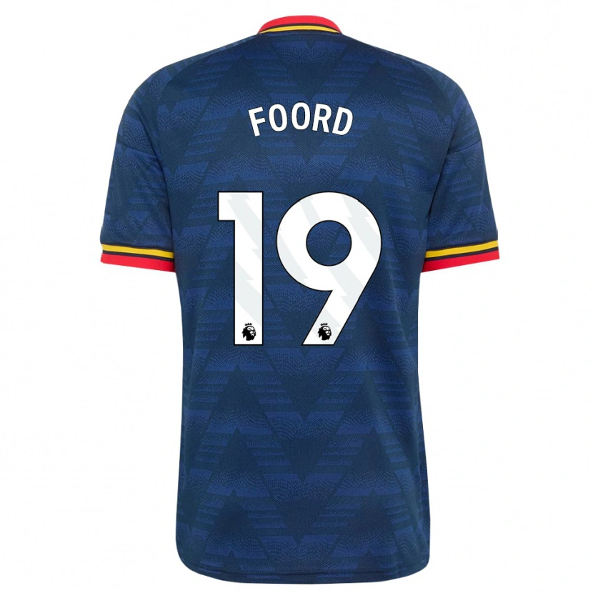 Danxen Damen Caitlin Foord #19 Mitternachtsblau Gelb Rot Auswärtstrikot Trikot 2026/27 T-Shirt Österreich