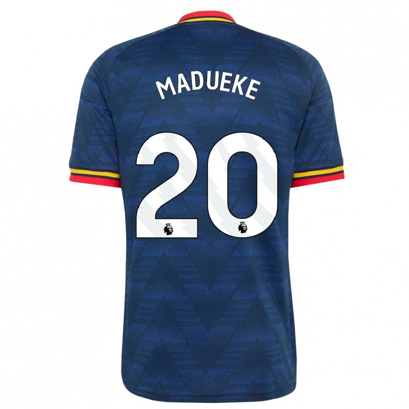 Danxen Damen Noni Madueke #20 Mitternachtsblau Gelb Rot Auswärtstrikot Trikot 2026/27 T-Shirt Österreich