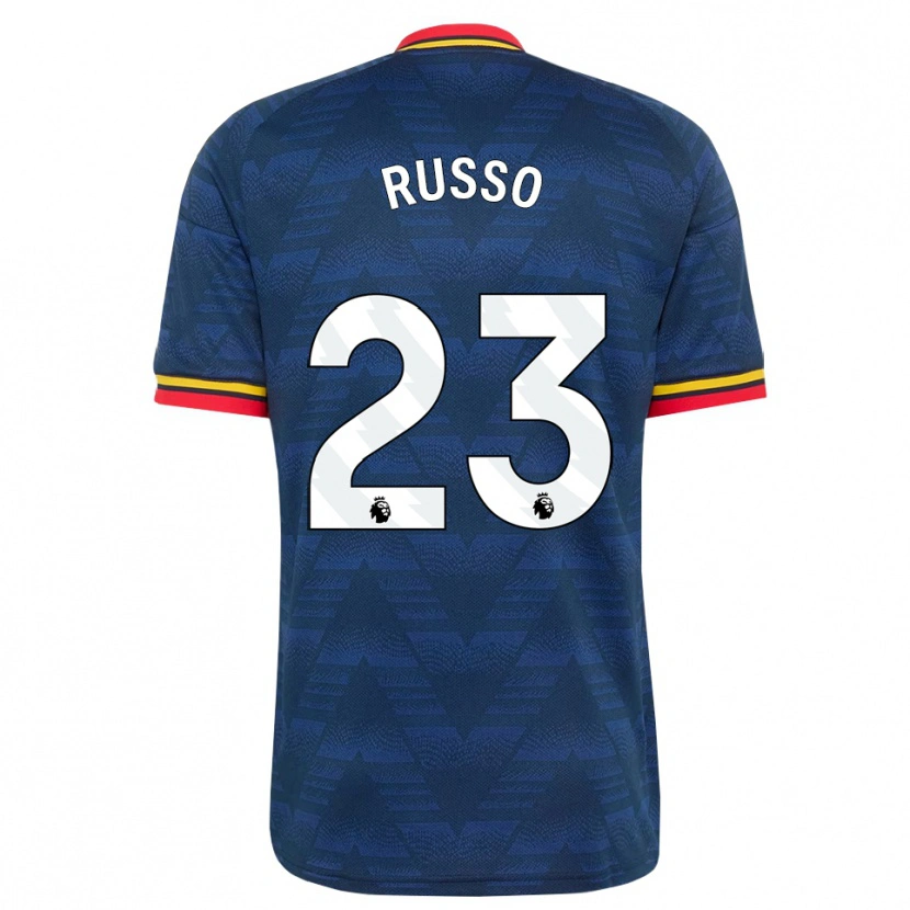 Danxen Damen Alessia Russo #23 Mitternachtsblau Gelb Rot Auswärtstrikot Trikot 2026/27 T-Shirt Österreich