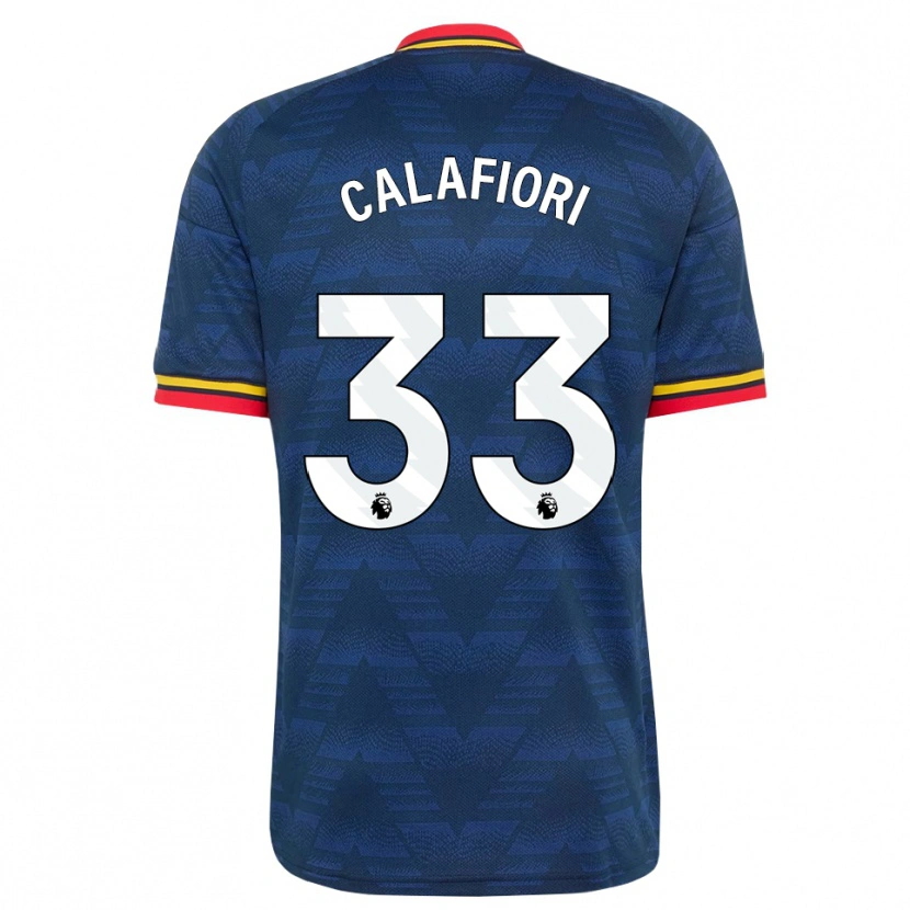 Danxen Damen Riccardo Calafiori #33 Mitternachtsblau Gelb Rot Auswärtstrikot Trikot 2026/27 T-Shirt Österreich