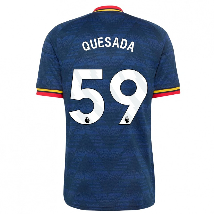 Danxen Damen Elián Quesada #59 Mitternachtsblau Gelb Rot Auswärtstrikot Trikot 2026/27 T-Shirt Österreich