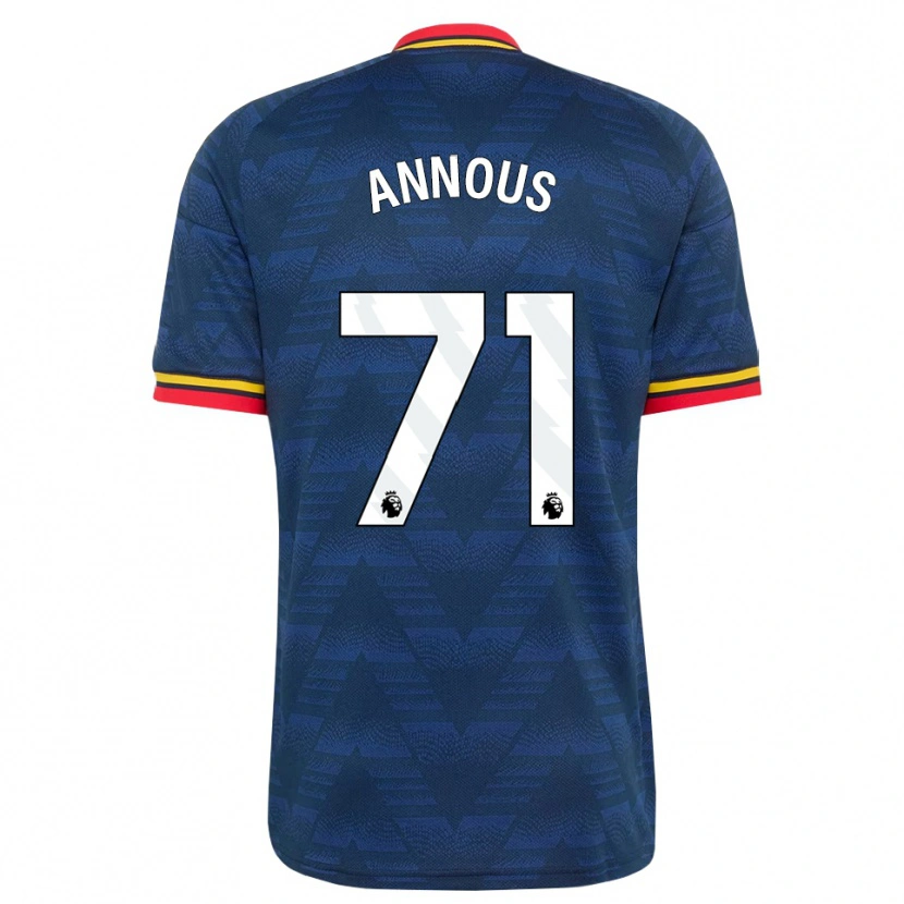 Danxen Damen Andre Harriman-Annous #71 Mitternachtsblau Gelb Rot Auswärtstrikot Trikot 2026/27 T-Shirt Österreich
