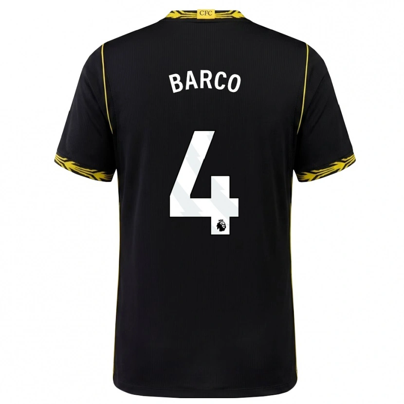 Danxen Damen Valentín Barco #4 Schwarz Gelb Auswärtstrikot Trikot 2026/27 T-Shirt Österreich
